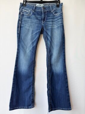 Short Ariat REAL Denim Mid Rise Bootcut Stretchy Jeans Size 31S Style 31 Short
